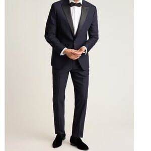 Bonobos Black Tuxedo Pants Un-hemmed Size 34